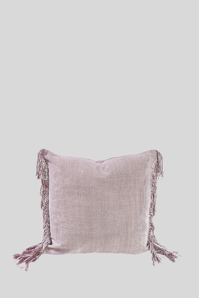 Liso Fringe Purple-Grey Pillow Case
