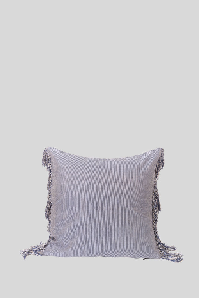 No.4: Liso Fringe Blue Pillow Case