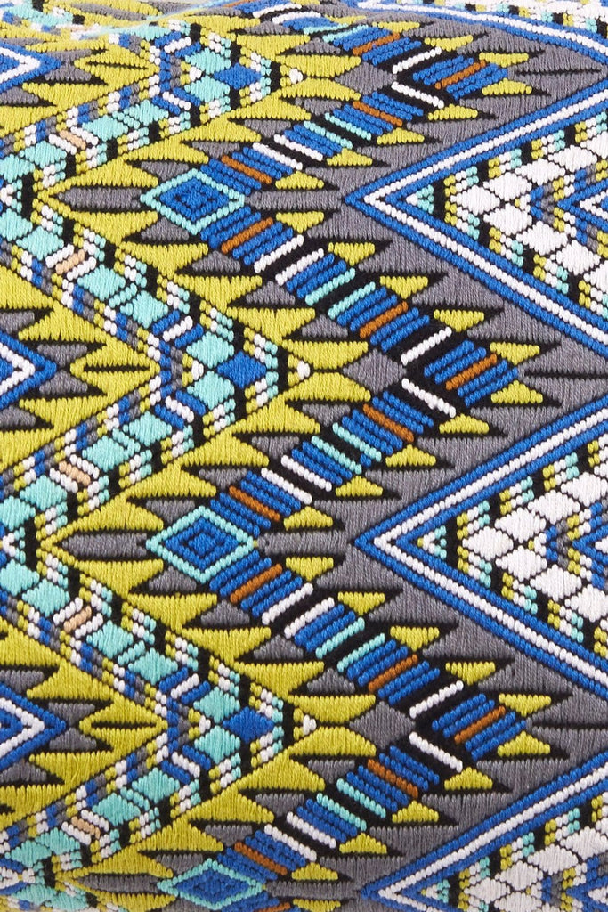 BROCADO SERPIENTE BLUE PILLOW